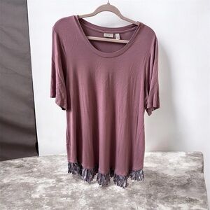 LOGO by Lori Goldstein Knit Top Tunic